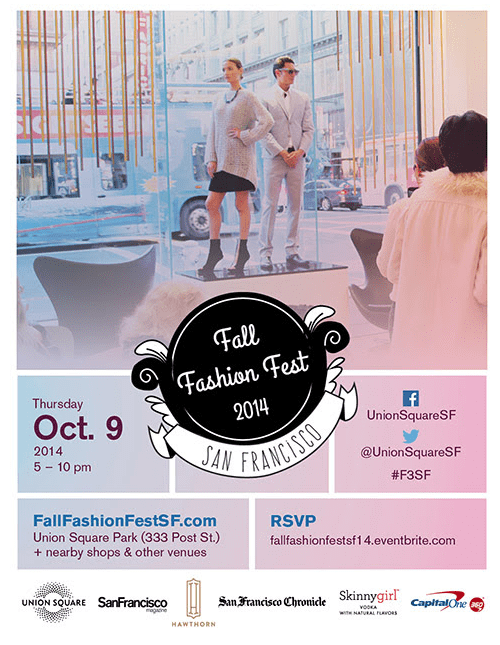 Union Square SF’s Fall Fashion Fest – Oct. 9